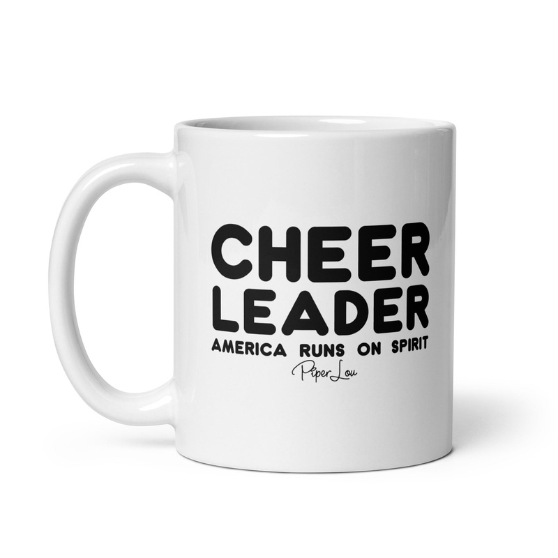 Cheerleader America Runs On Spirit Ceramic Coffee Mug