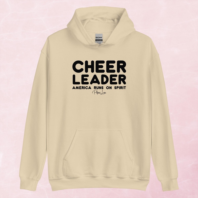 Cheerleader America Runs On Spirit Graphic Hoodie