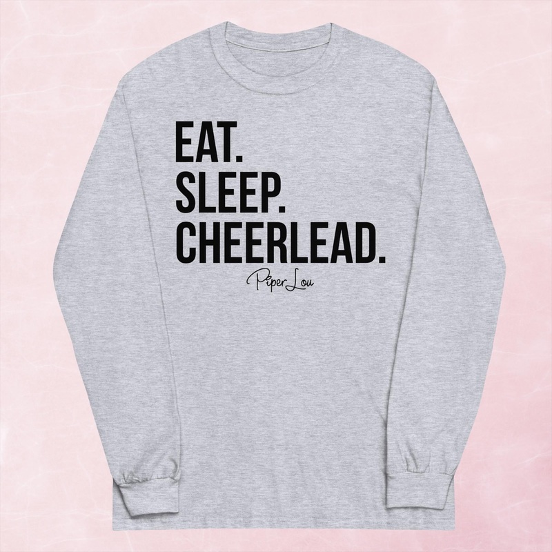 Eat Sleep Cheerleader Grpahic Long Sleeve Tee