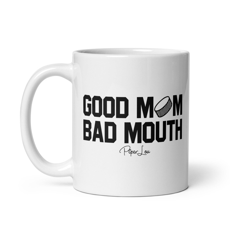 Good Mom Bad Mouth Hockey Ceramic Coffee Mug