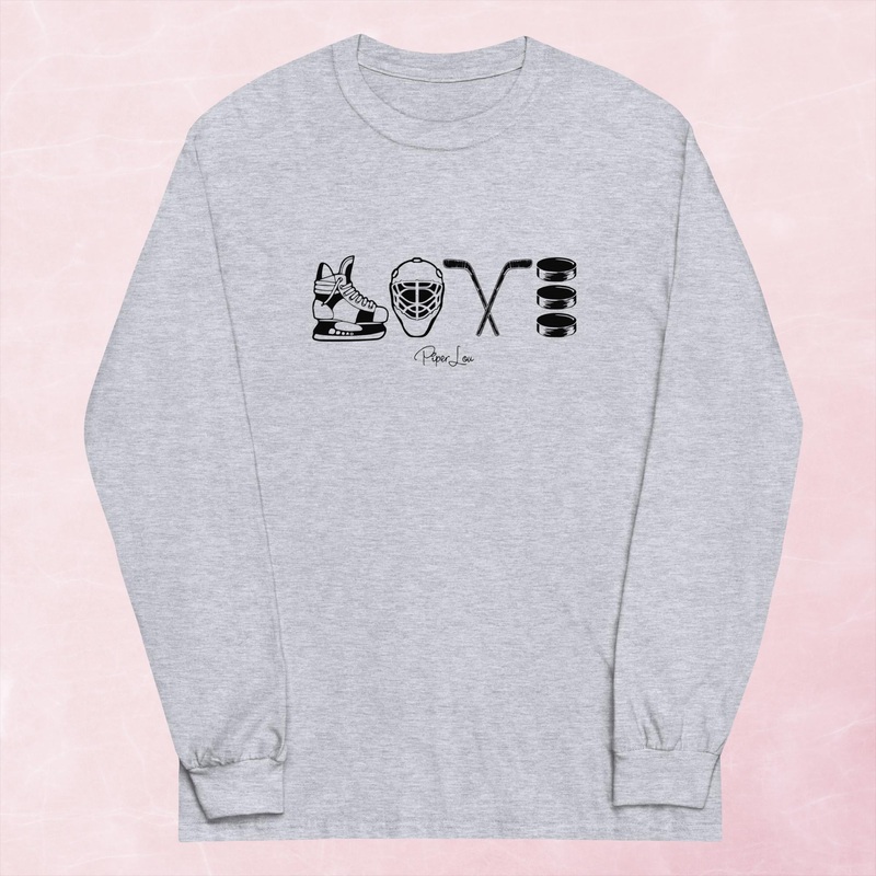 Hockey Love Graphic Long Sleeve Tee