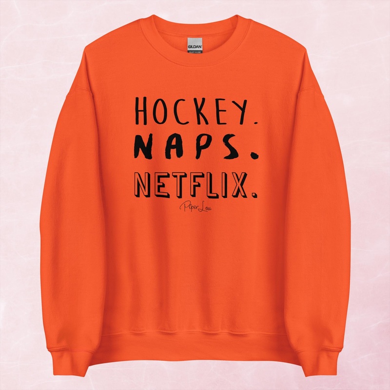 Hockey Naps Netflix Graphic Crewneck Sweatshirt
