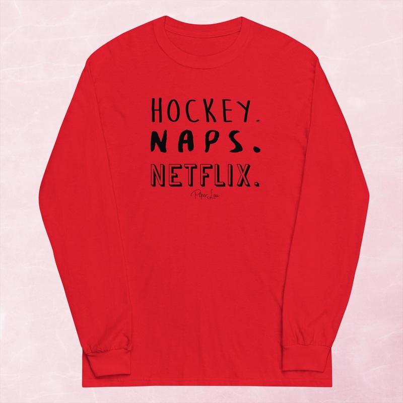 Hockey Naps Netflix Graphic Long Sleeve Tee