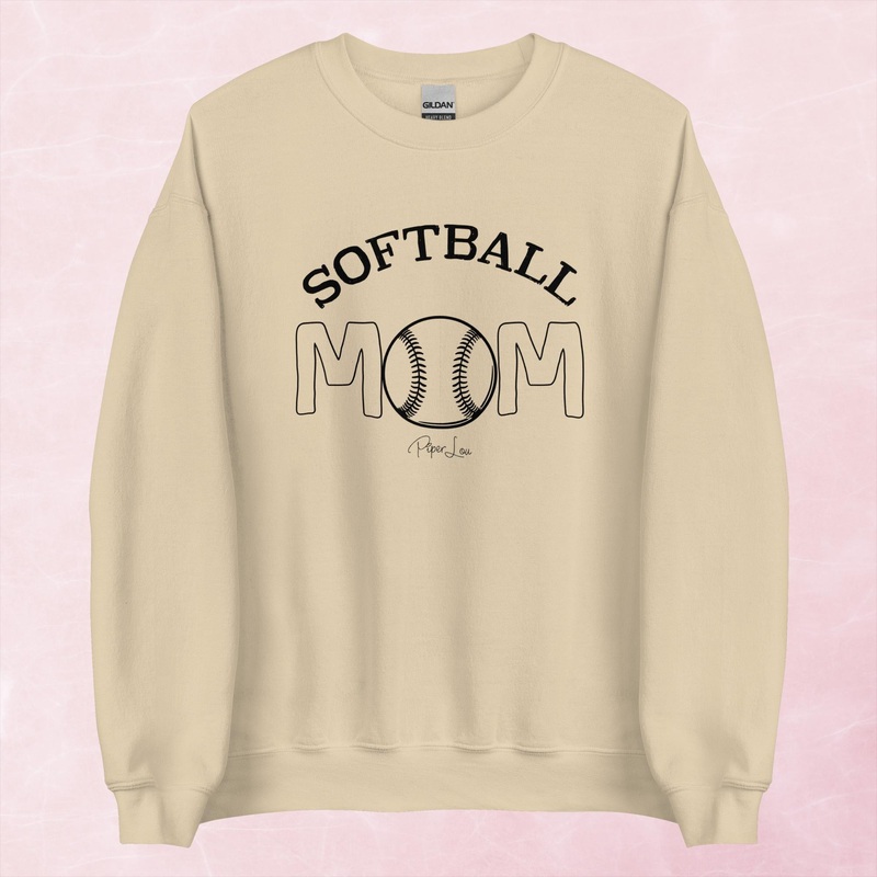 Softball Mom Graphic Crewneck Sweatshirt