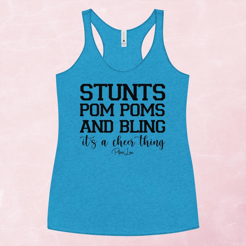 Stunts Pom Poms Bling Graphic Tank Top