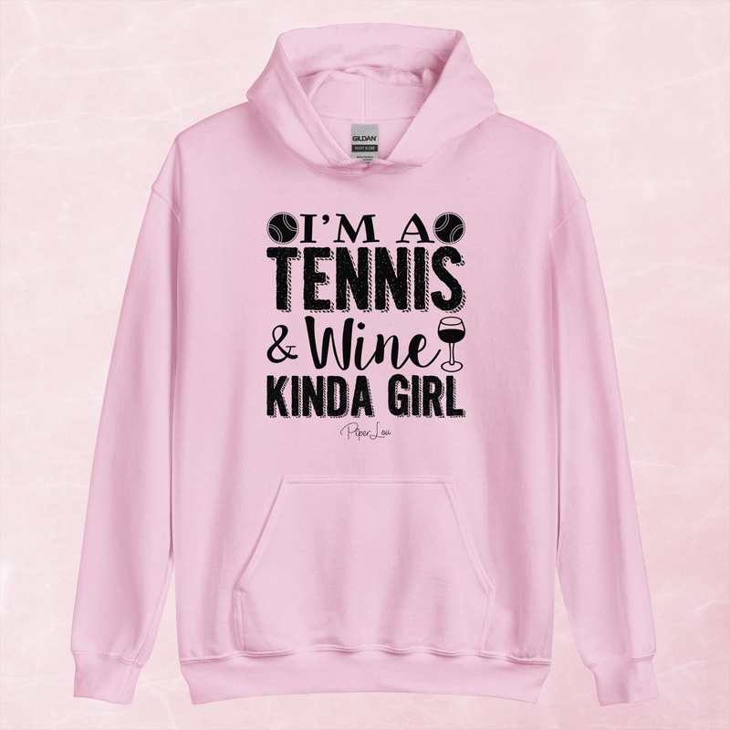 Tennis And Wine Kinda Girl Graphic Hoodie