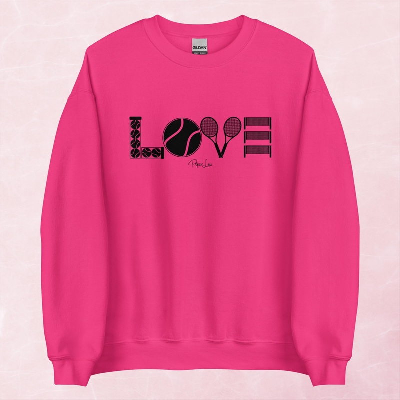 Tennis Love Graphic Crewneck Sweatshirt