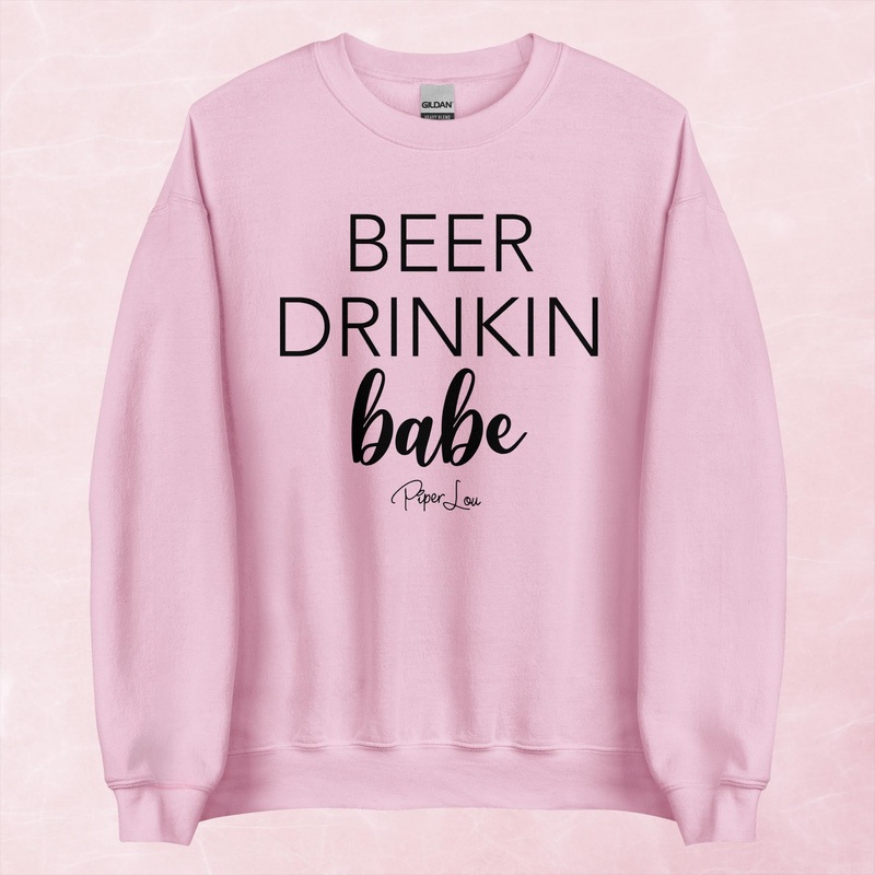 Beer Drinkin Babe Graphic Crewneck Sweatshirt