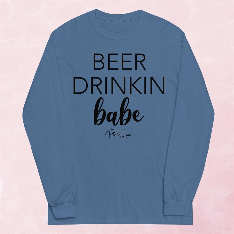 Beer Drinkin Babe Graphic Long Sleeve Tee