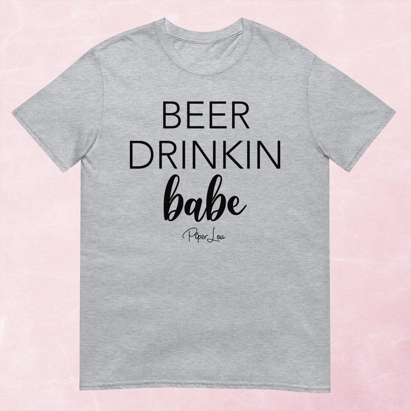 Beer Drinkin Babe Graphic Tee|Heather Red|Tropical Blue|Sand|Light Blue|Sport Grey|Cornsilk|White|S|M|L|XL|2XL|3XL