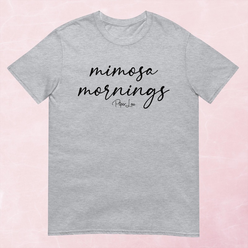 Mimosa Mornings Graphic Tee|Heather Red|Tropical Blue|Sand|Light Blue|Sport Grey|Cornsilk|White|S|M|L|XL|2XL|3XL
