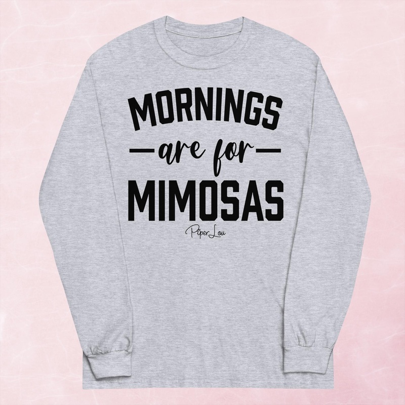 Mimosas And Motherhood Graphic Long Sleeve Tee