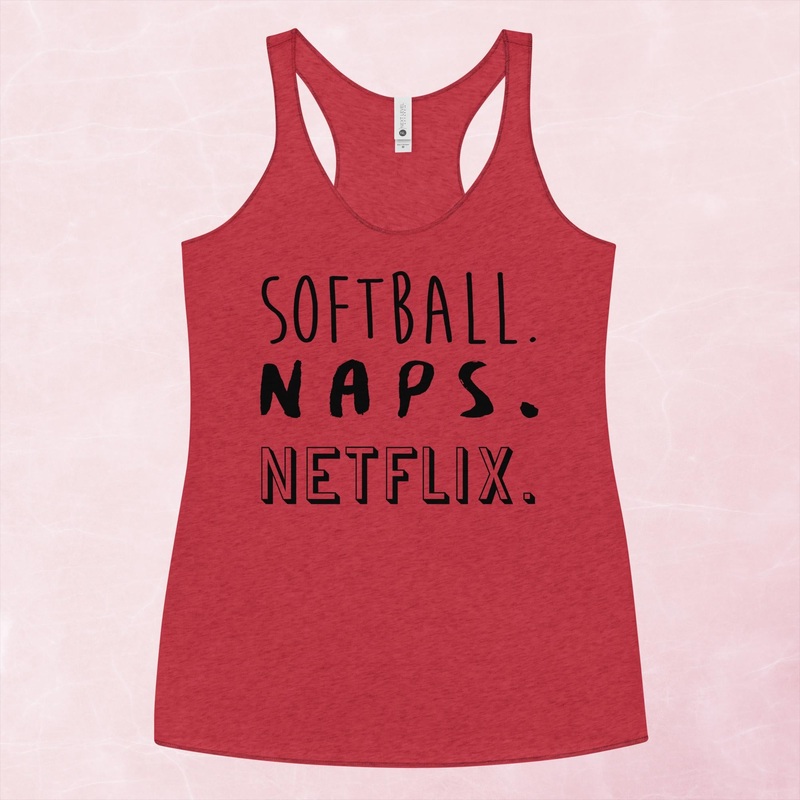 Softball Naps Netflix Graphic Tank Top