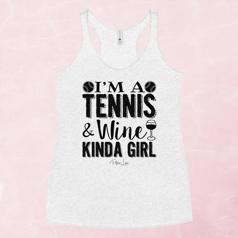 Tennis And Wine Kinda Girl Graphic Tank Top