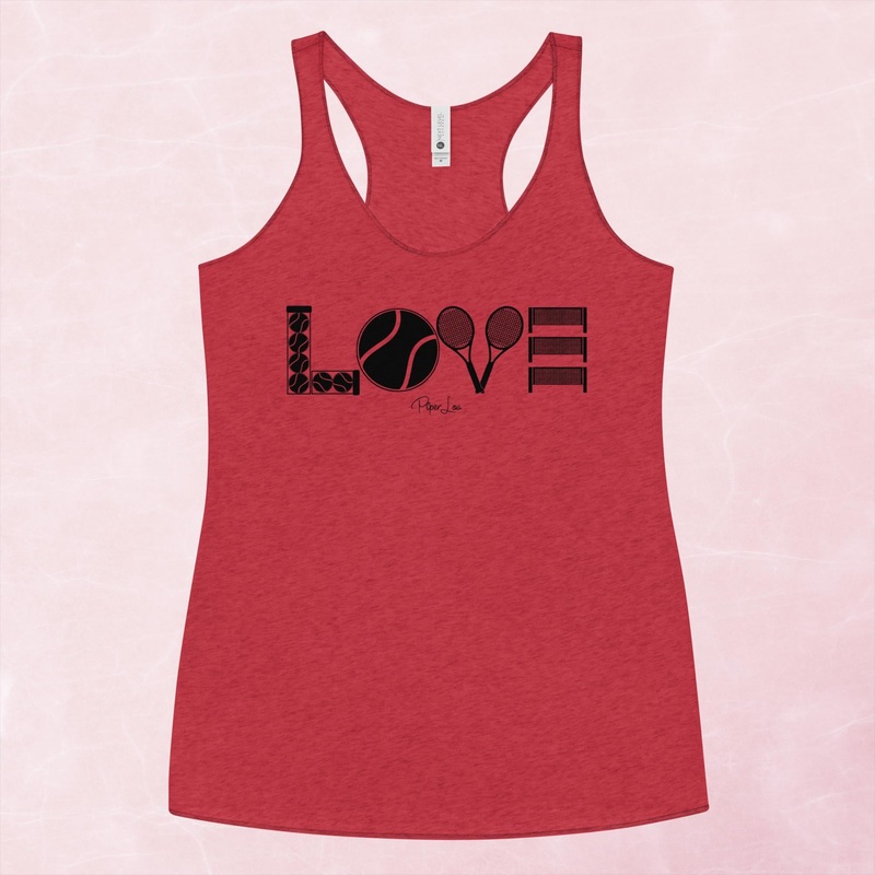 Tennis Love Graphic Tank Top|Purple Rush|Vintage Red|Vintage Turquoise|Heather White|XS|S|M|L|XL