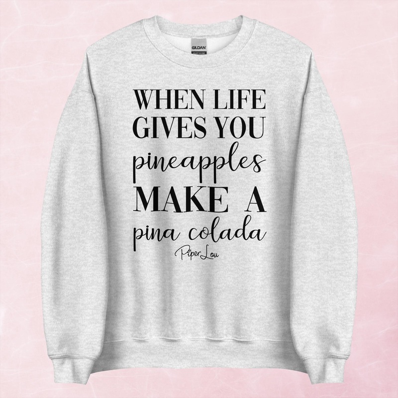 When Life Gives You Pineapples Graphic Crewneck Sweatshirt