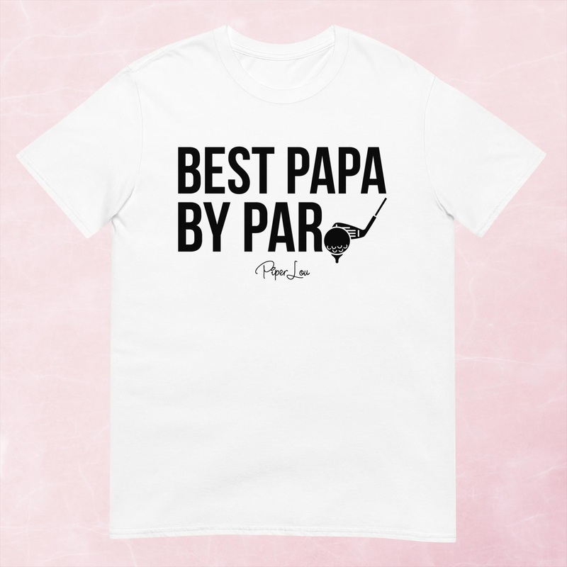Best Papa By Par Graphic Tee|Heather Red|Tropical Blue|Sand|Light Blue|Sport Grey|Cornsilk|White|S|M|L|XL|2XL|3XL