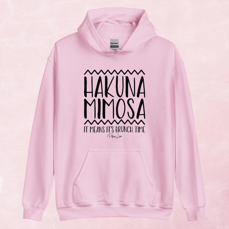 Hakuna Mimosa Graphic Hoodie|Red|Heliconia|Irish Green|Orange|Military Green|Carolina Blue|Gold|Sand|Light Pink|Ash|White|S|M|L|XL|2XL|3XL|4XL|5XL