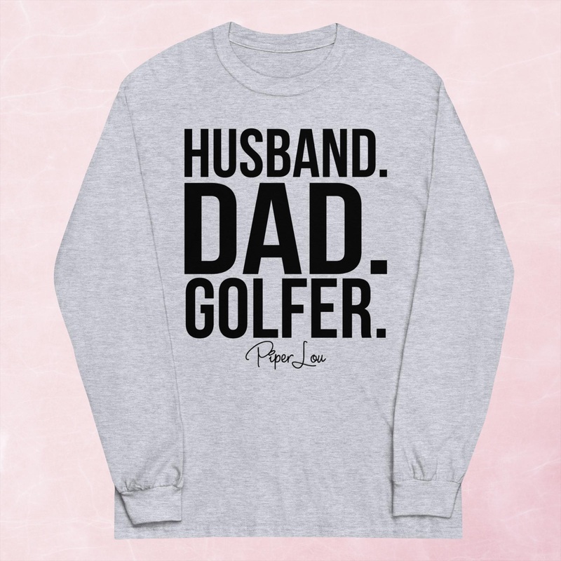 Husband Dad Golfer Graphic Long Sleeve Tee