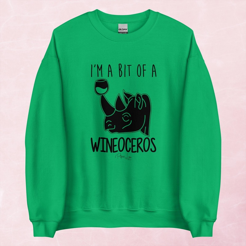 I’m A Bit Of A Wineoceros Graphic Crewneck Sweatshirt