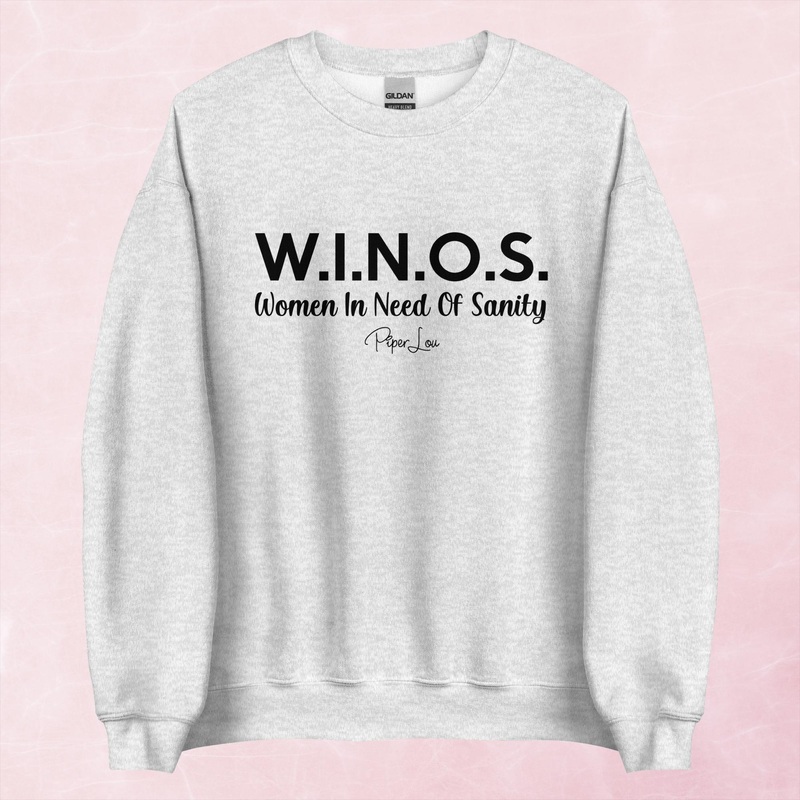 WINOS Women In Need Of Sanity Graphic Crewneck Sweatshirt