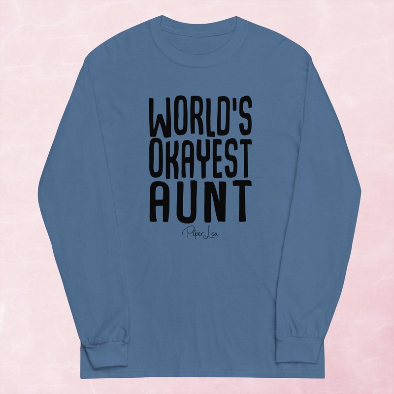 World’s Okayest Aunt Graphic Long Sleeve Tee