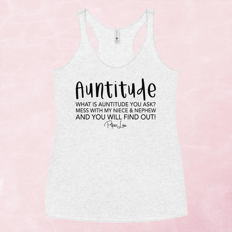 Auntitude Graphic Tank Top|Purple Rush|Vintage Red|Vintage Turquoise|Heather White|XS|S|M|L|XL