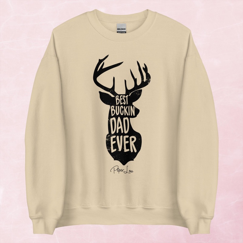 Best Buckin Dad Graphic Crewneck Sweatshirt