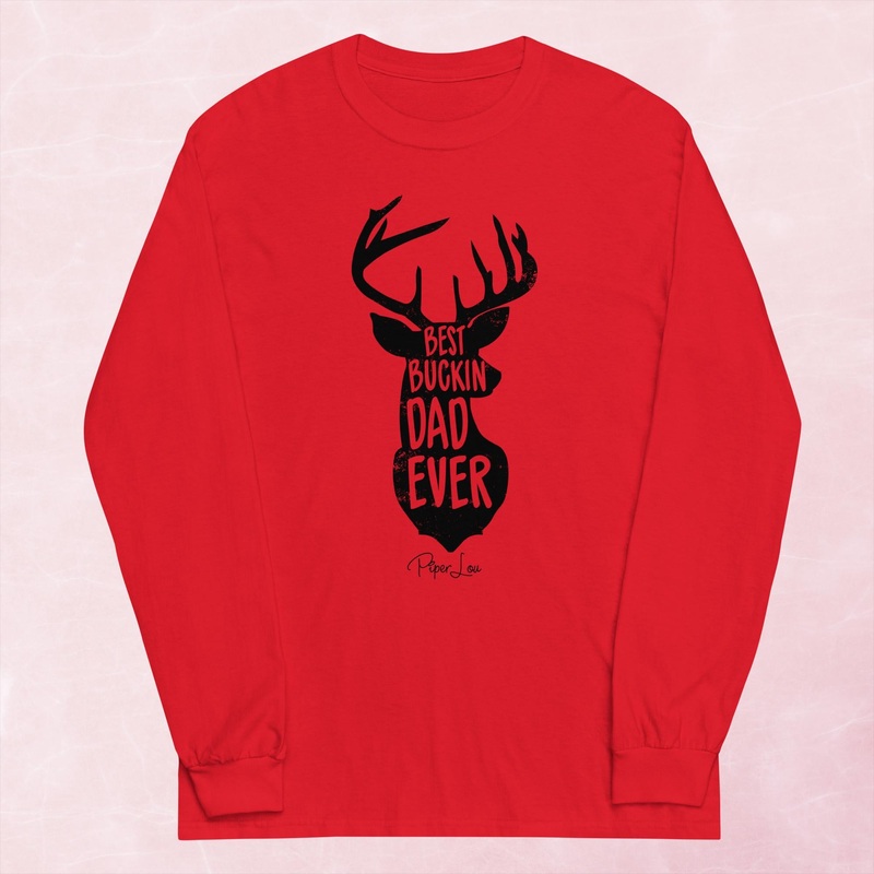 Best Buckin Dad Graphic Long Sleeve Tee