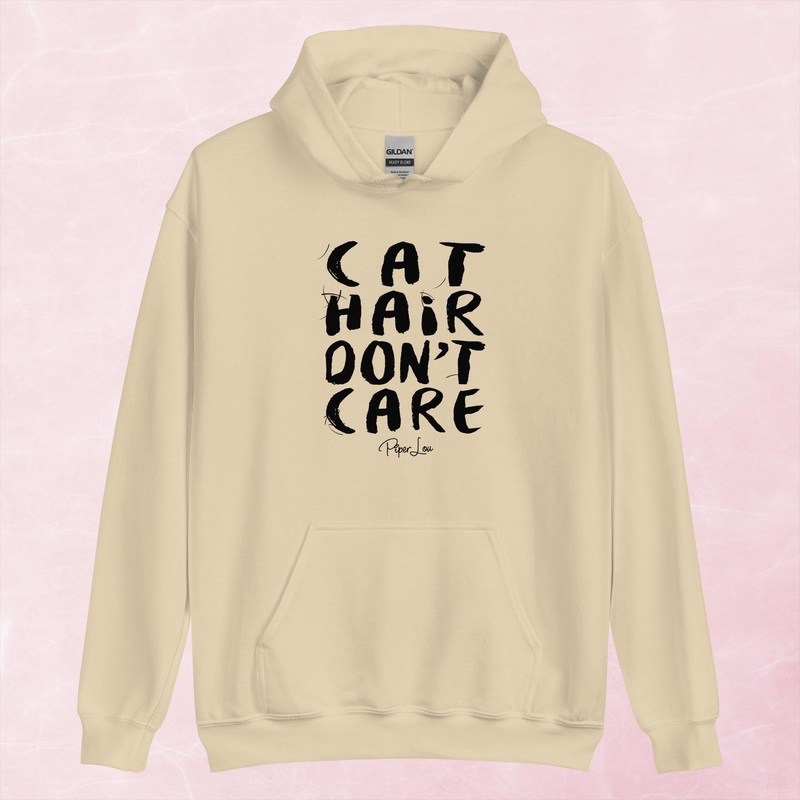 Cat Hair Don’t Care Graphic Hoodie