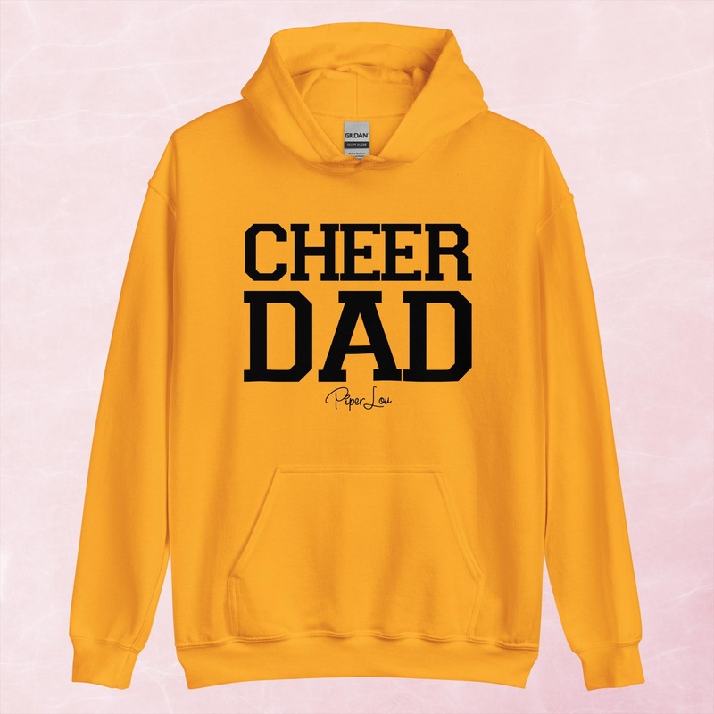 Cheer Dad Graphic Hoodie|Red|Heliconia|Irish Green|Orange|Military Green|Carolina Blue|Gold|Sand|Light Pink|Ash|White|S|M|L|XL|2XL|3XL|4XL|5XL