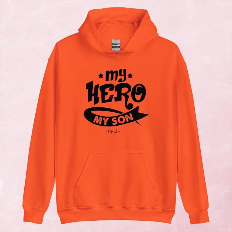 My Hero My Son Graphic Hoodie|Red|Heliconia|Irish Green|Orange|Military Green|Carolina Blue|Gold|Sand|Light Pink|Ash|White|S|M|L|XL|2XL|3XL|4XL|5XL