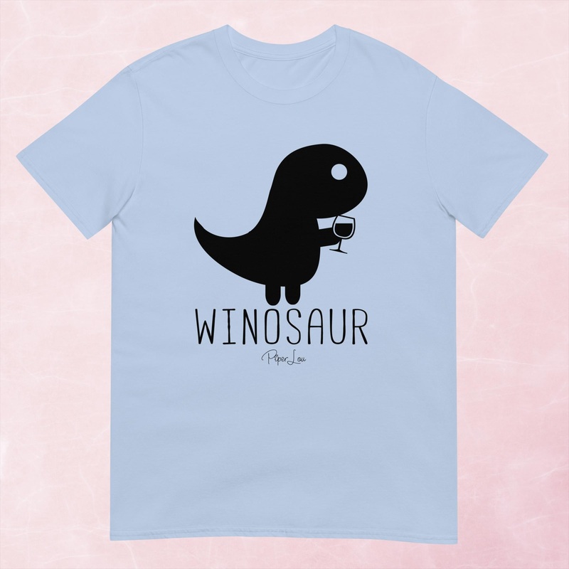 Winosaur Graphic Tee|Heather Red|Tropical Blue|Sand|Light Blue|Sport Grey|Cornsilk|White|S|M|L|XL|2XL|3XL