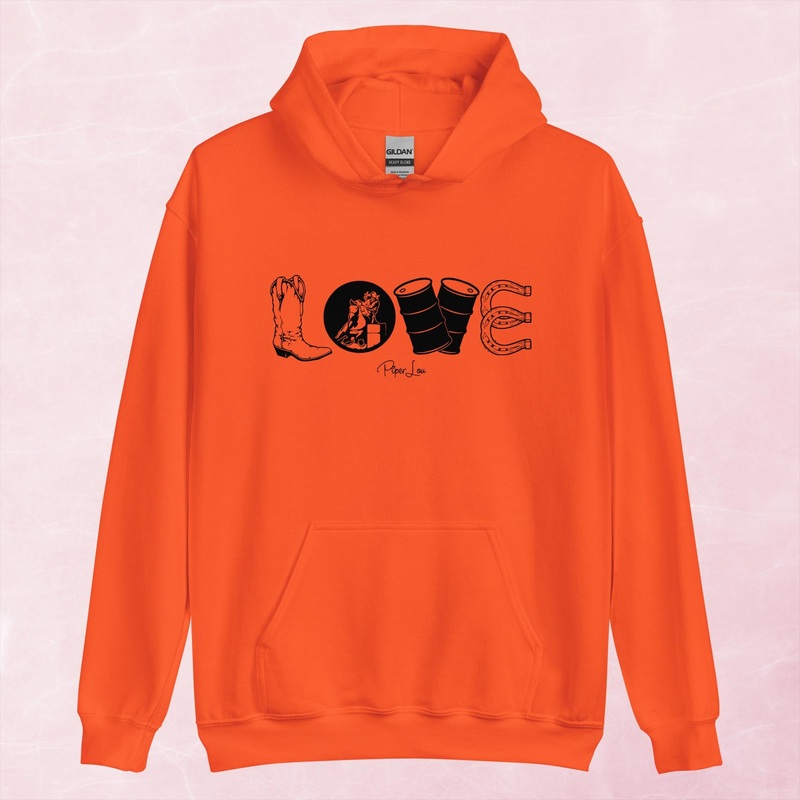 Barrel Racing Love Graphic Hoodie