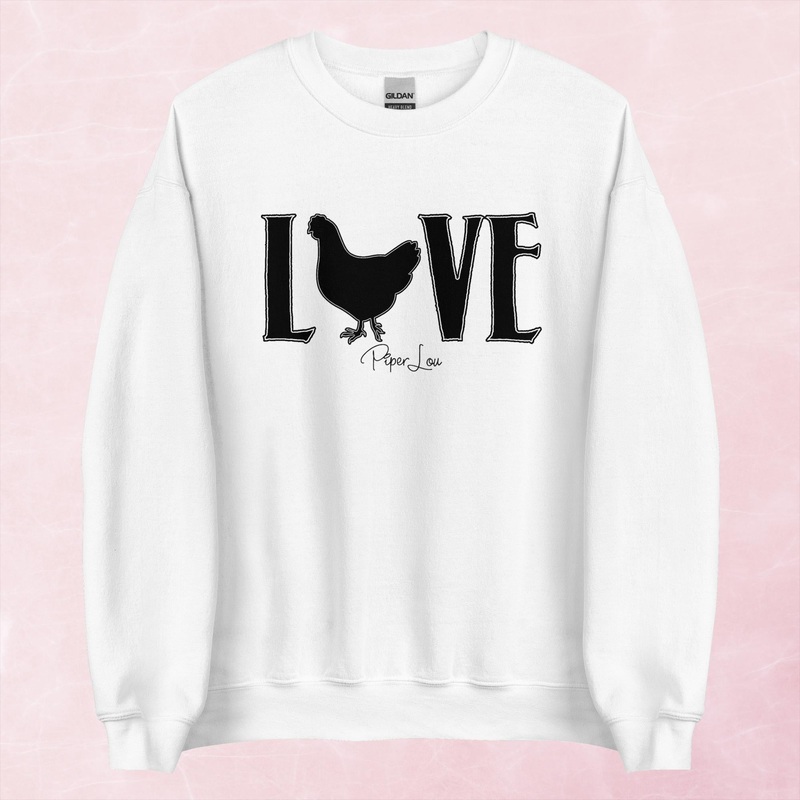 Chicken Love Graphic Crewneck Sweatshirt