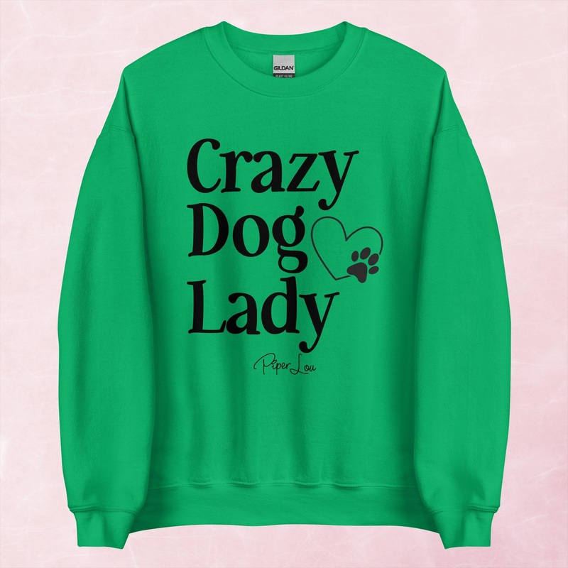 Crazy Dog Lady Graphic Crewneck Sweatshirt