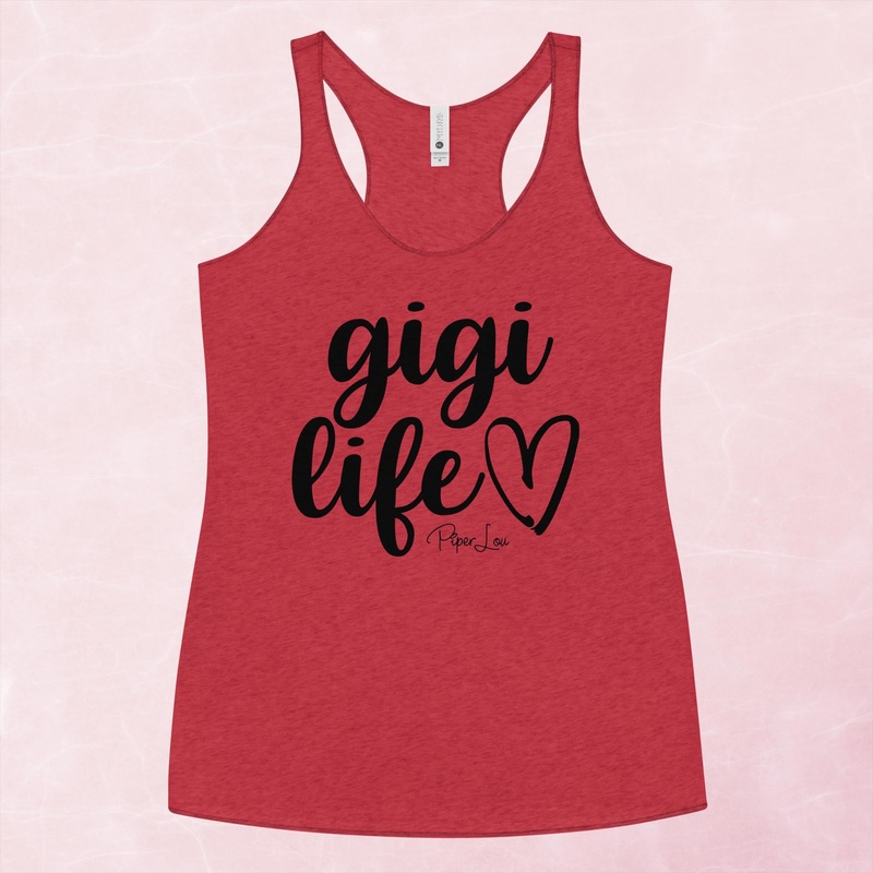 Gigi Life Graphic Tank Top|Purple Rush|Vintage Red|Vintage Turquoise|Heather White|XS|S|M|L|XL