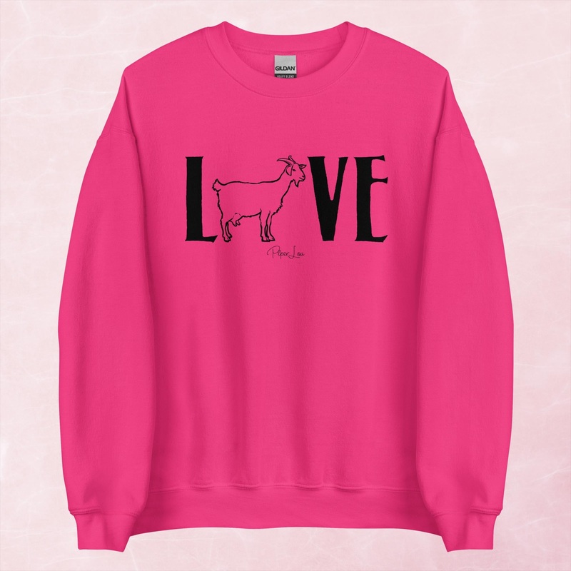 Goat Love Graphic Crewneck Sweatshirt