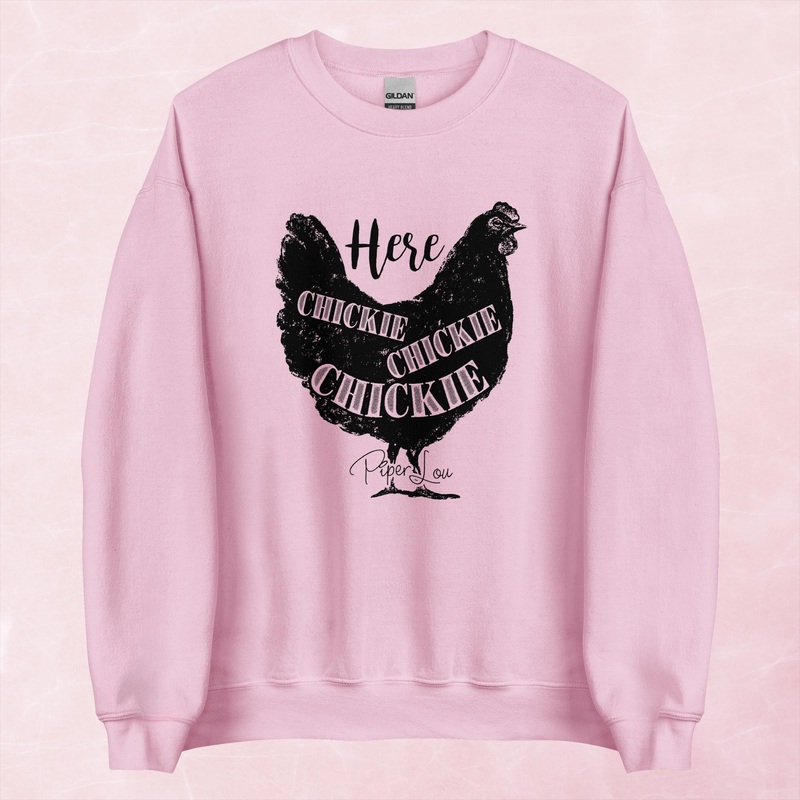Here Chickie Chickie Graphic Crewneck Sweatshirt