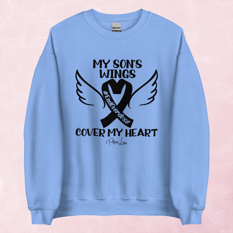 My Son’s Wings End Overdose Graphic Crewneck Sweatshirt
