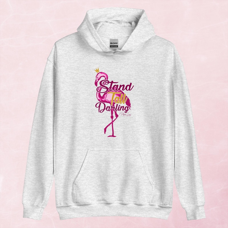 Stand Tall Darling Flamingo Graphic Hoodie