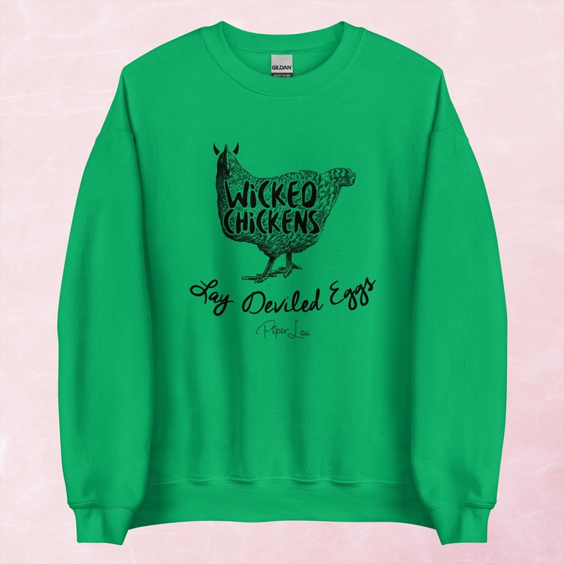 Wicked Chickens Graphic Crewneck Sweatshirt