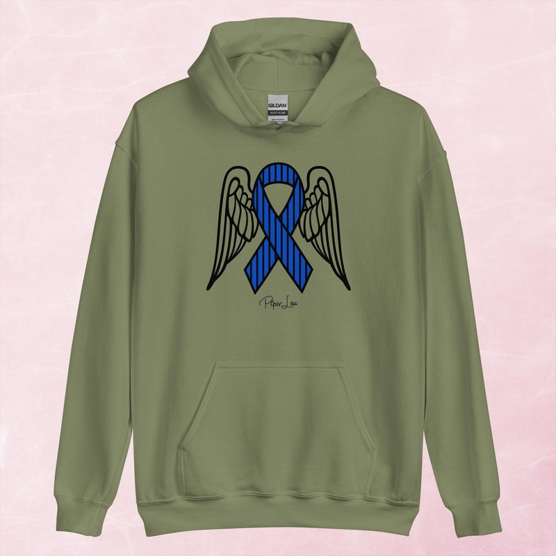 ALS Angel Wings Ribbon Graphic Hoodie