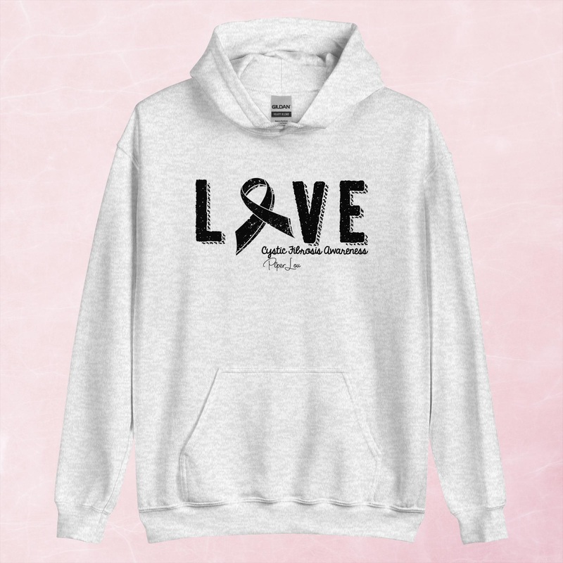 Cystic Fibrosis Love Ribbon Graphic Hoodie