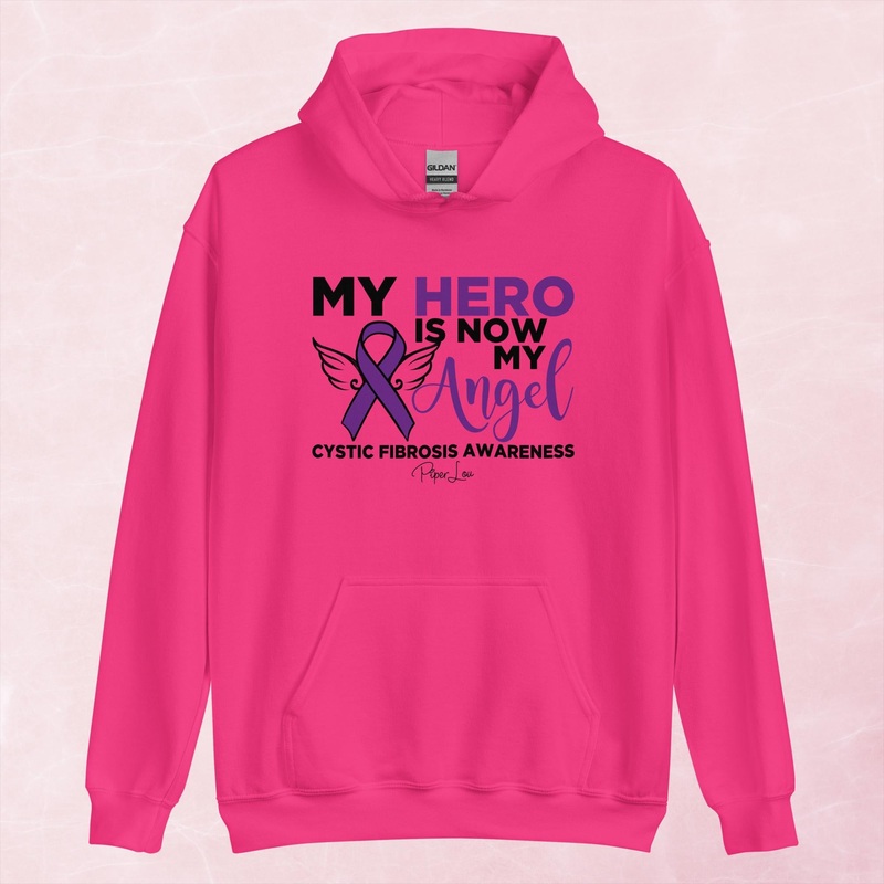 Cystic Fibrosis | My Hero Is Now My Angel Graphic Hoodie