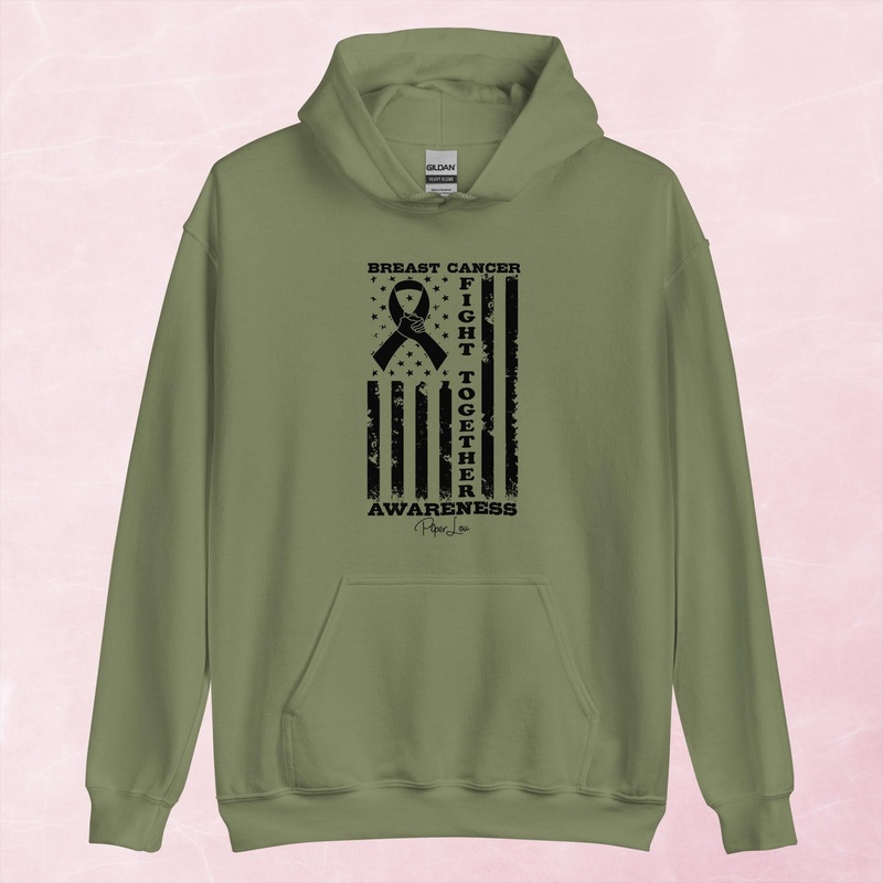 Fight Flag Breast Cancer Graphic Hoodie