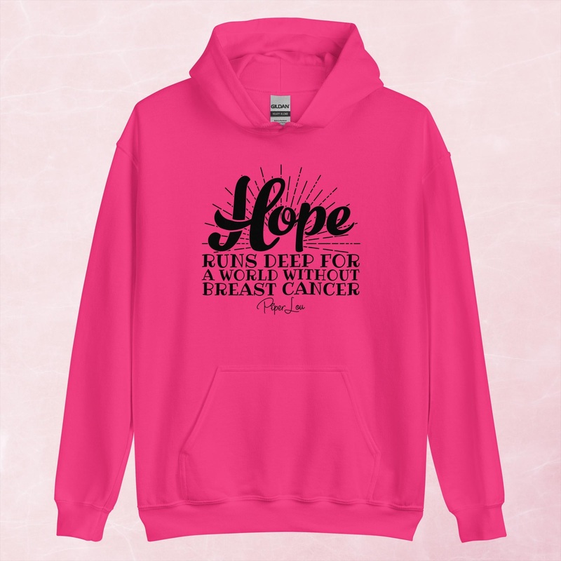 Hope Runs Deep Breast Cancer Graphic Hoodie