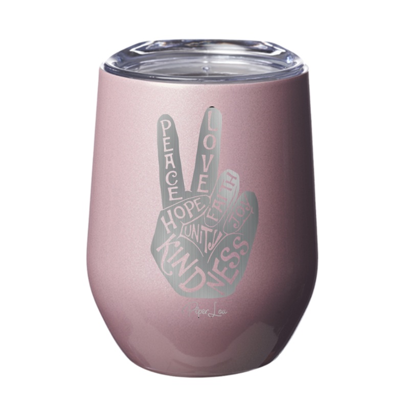 Peace Love Hope Faith Joy 12oz Tumbler