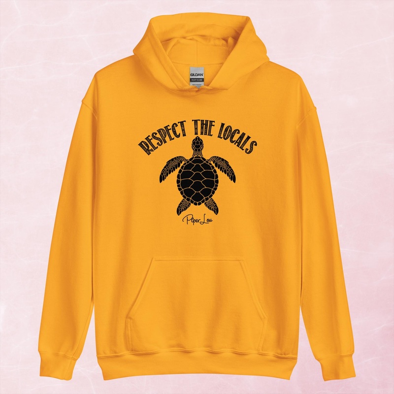 Respect The Locals Turtle Graphic Hoodie