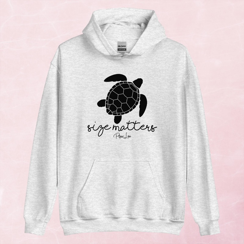 Size Matters Sea Turtle Graphic Hoodie